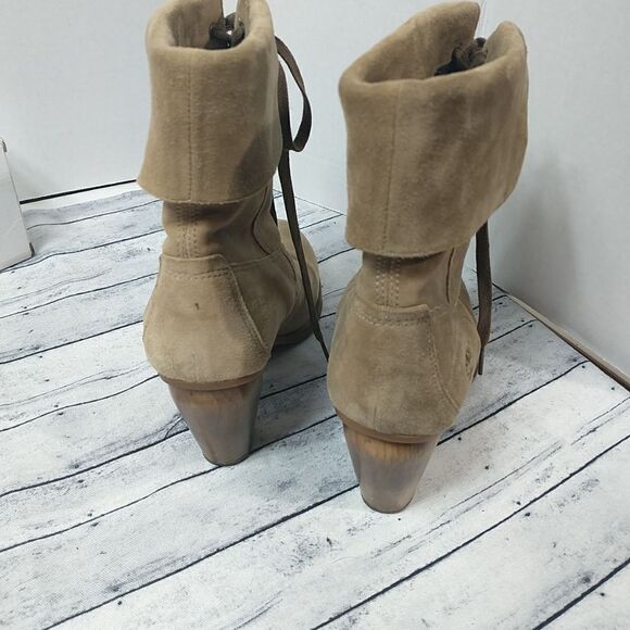 Timberland Earthkeepers Navali Lace Platform SZ 7.5 Womens Boots Taupe 18699 - Picture 4 of 10